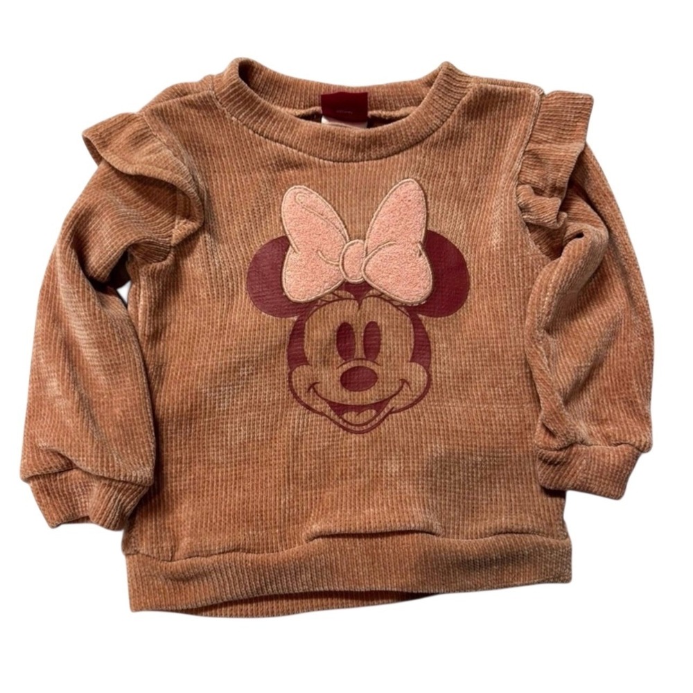 Disney Kids Minnie Mouse Tan Sweater